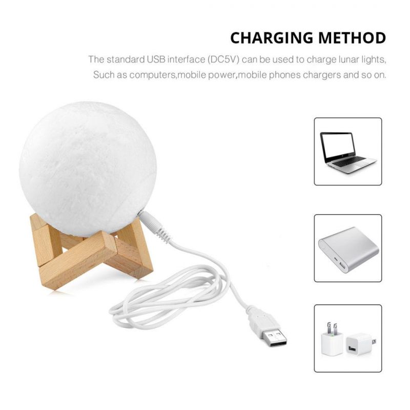 Moon Night Light Living ROM Decoration Lighting Moon Magnetic Floating Table Lamp Moonlight Lamp