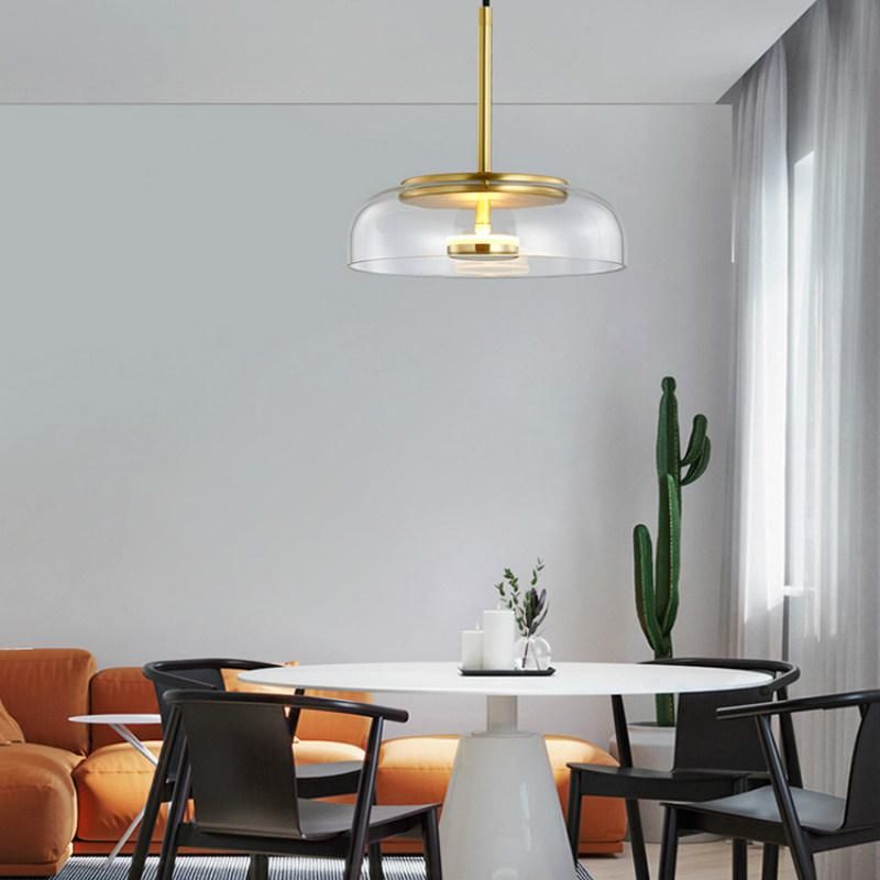 Modern Glass Pendant Lamps LED Bowl Nordic Lighting Dinner Table Chandelier (WH-GP-41)