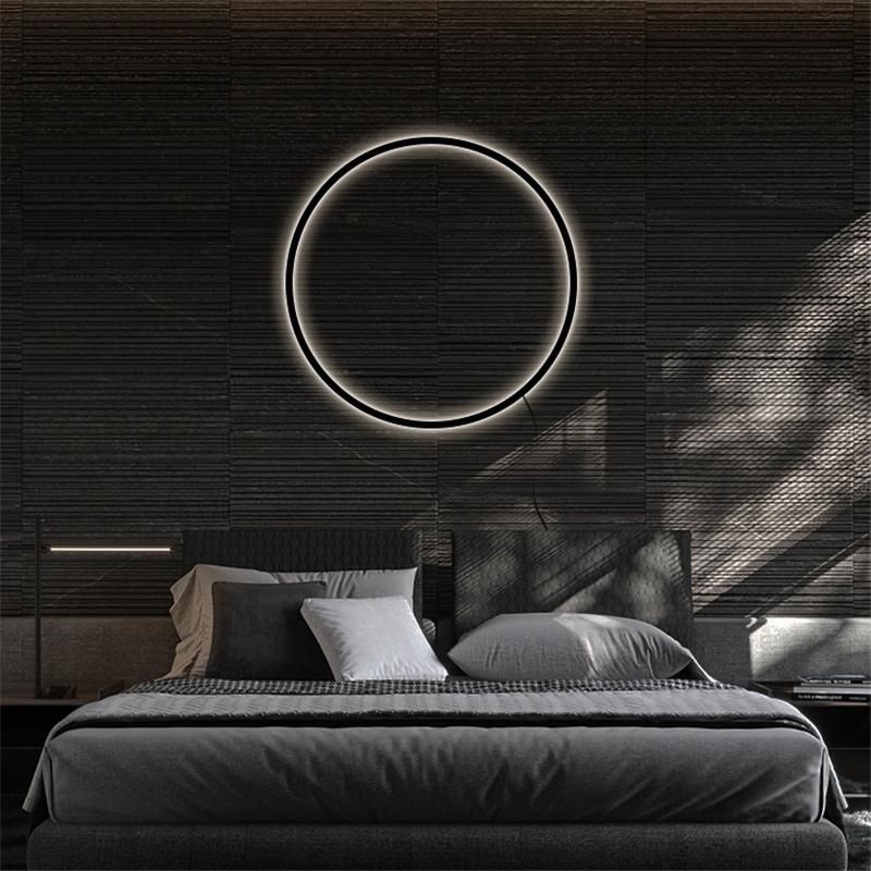 Simple Ring LED Wall Light Living Room Background Wall Decoration Wall Lamp Nordic Bathroom Decor Atmosphere LED Lights Fixtures