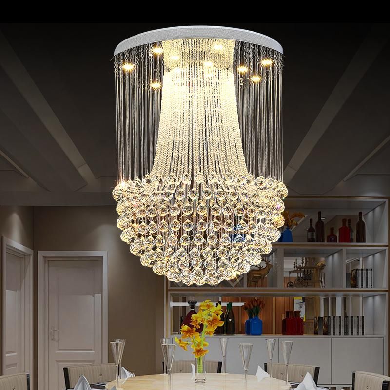 Chrome Crystal Ceiling Lights for Living Room Bedroom Light Fixtures (WH-CA-23)