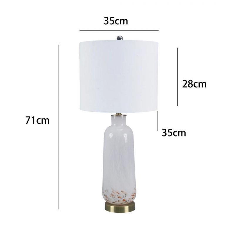 European Style Personality Simple Design Living Room Cloth Lampshade Glaze Art Table Lamps Luxury Modern