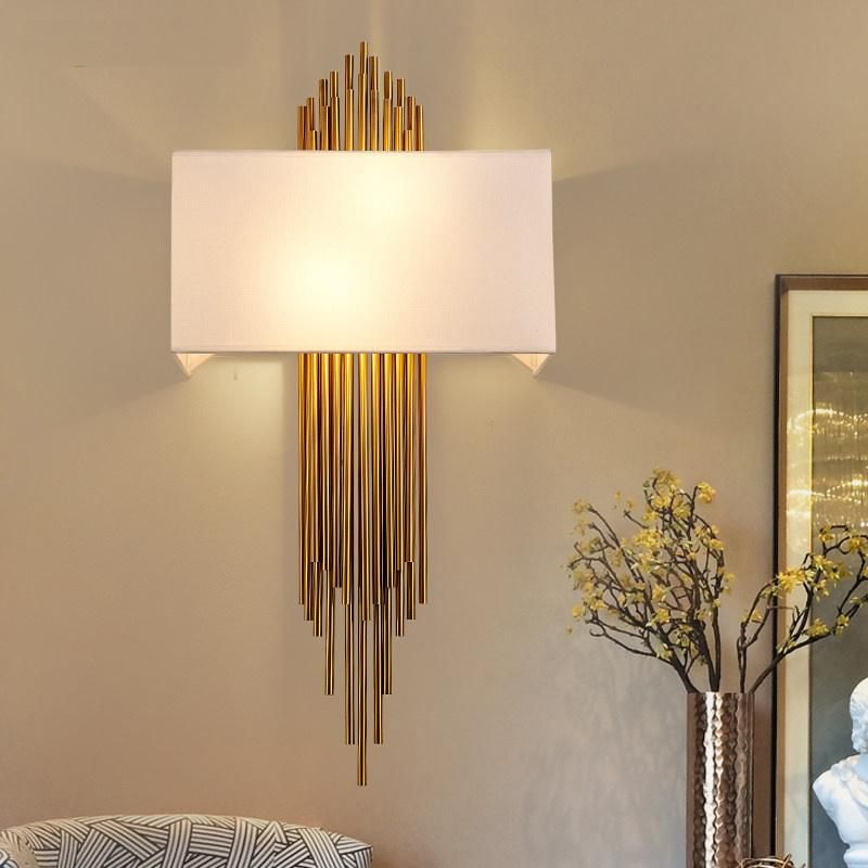 Gold LED Wall Lamp Bedroom Bedside Stairs Corridor Simple Wall Decoration Light (WH-OR-144)