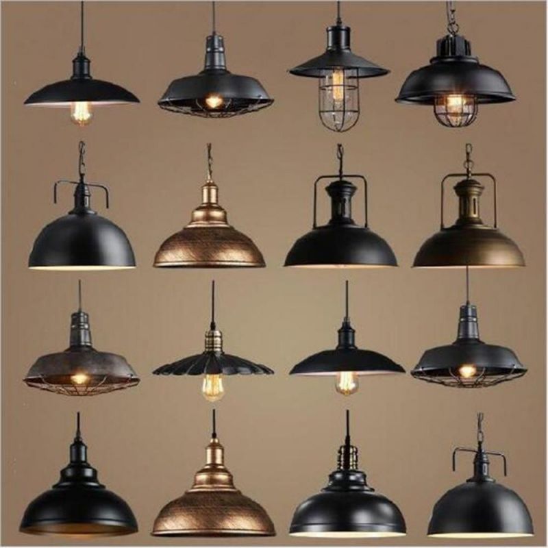 Loft Creative Personality American Country Warehouse Bar Counter Restaurant Vintage Industrial Style Iron Pot Cover Chandelier