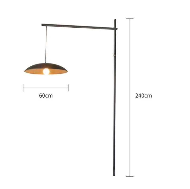 Modern Decorative Copper Black Fishing Wall Lamp for Restaurant, Corridor
