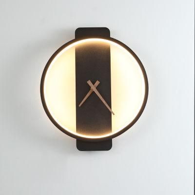 Retro Clock Design Style Creative Wall Lamp Living Room Lamp Bedroom Lamp