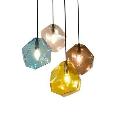 Modern Simple Color Glass Chandelier Drop Light Dome Glass Droplight Home Lighting Pendant Lamp