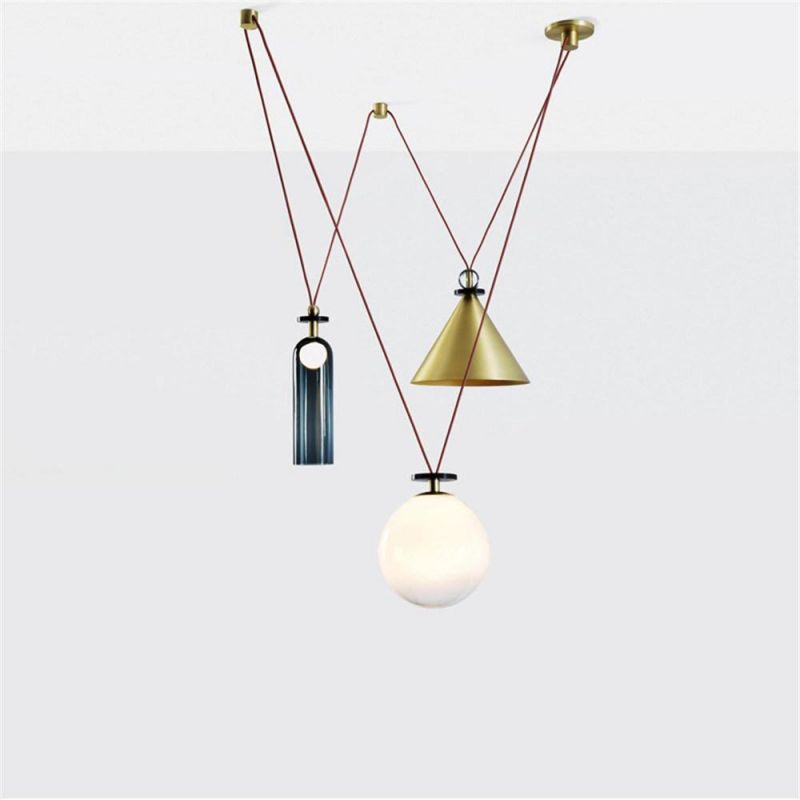 Simple Iron Glass Pendant Lights Cafe Dining Room Nordic Metal Light Fixtures Restaurant Bedroom Hanglamp