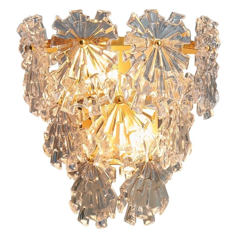 Luxury Glass Wall Lamp Nordic Postmodern Bedroom Bedside Background Sconce Lamp (WH-OR-75)
