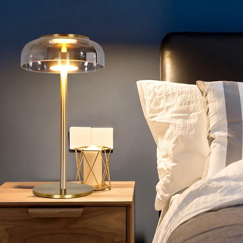 Transparent Shade Golden Table Lamp Floor Lamp Reading Dining Light