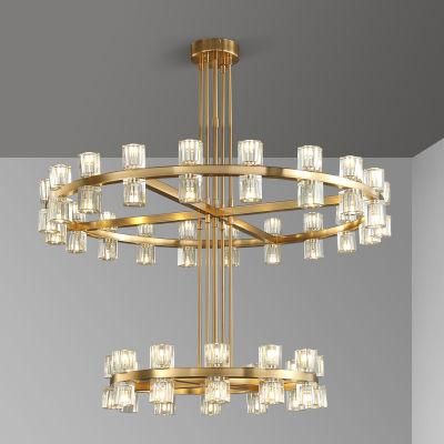 Custom Lighting Modern Gold Crystal Chandelier for Living Room, Villa, Hotel, Accept Custom Made