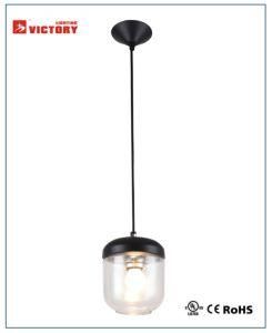 Round Simple Glass Decorative Hotel Single Chandelier