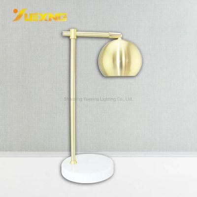 Indoor Portable LED Rechargeable Gold Reading Desk Table Lamp Light for Restaurant
