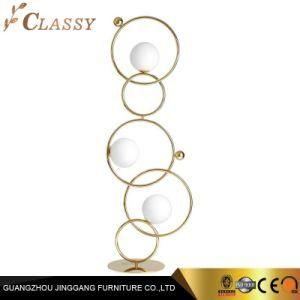 Polished Stainless Steel Circle Ring Floor Lamp Light in Modern Deisgn