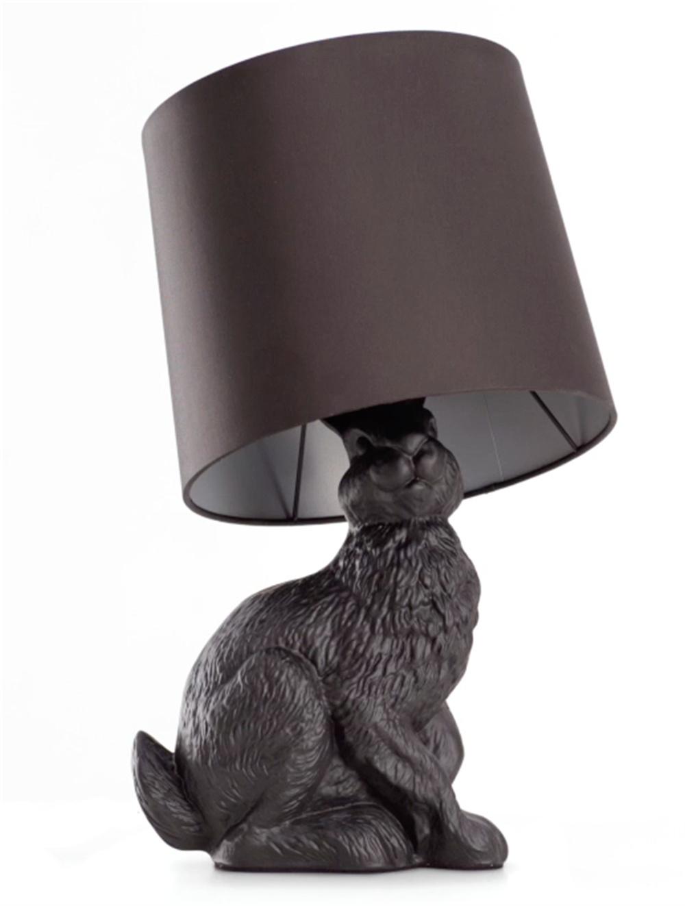 New Nordic Design LED Table Lamp Animal Night Lamp for Child Black Rabbit Desk Lamp