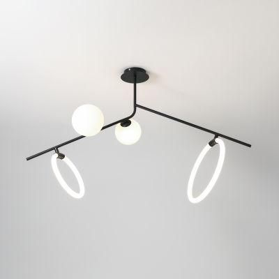 Nordic Living Room Ceiling Light Creative Bedroom Wrought Iron Room Light