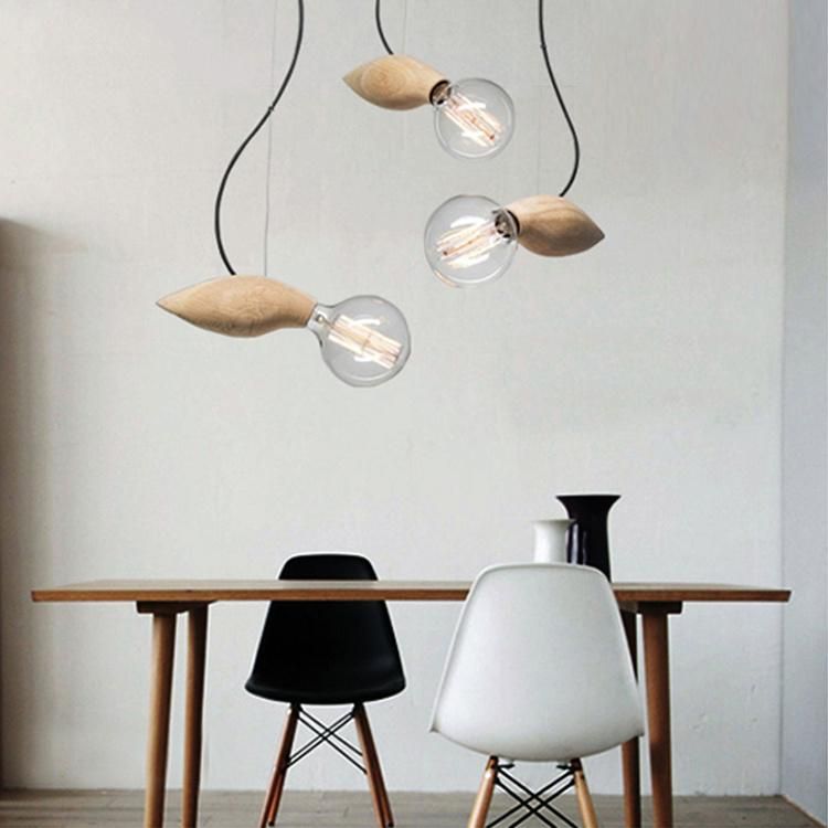 Design Simple Style Indoor Wood Dining Room Pendant Light