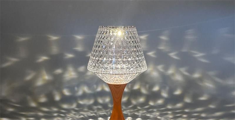 Restaurant Club Hotel Villa Apartment Storage LED Goblets Atmosphere Crystal Table Lamp