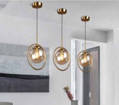 Hotel Decoration Golden Ball Shape Glass Pendant Lighting for Lobby, Hotel, Apartment Zf-Cl-060