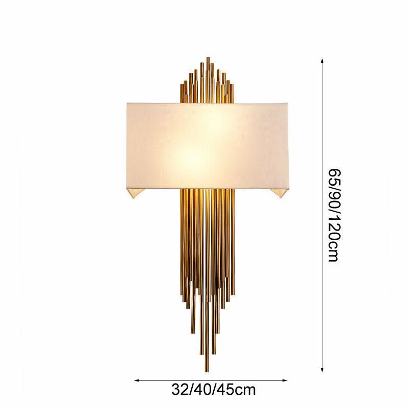 Gold LED Wall Lamp Bedroom Bedside Stairs Corridor Simple Wall Decoration Light (WH-OR-144)