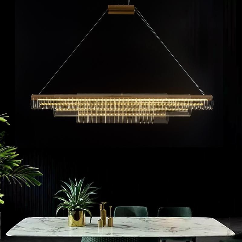 LED Italian Design Lamp Dining Room Island Modern Luxury Long Acrylic Living Room Bar Office Pendant Lamp (WH-AP-170)