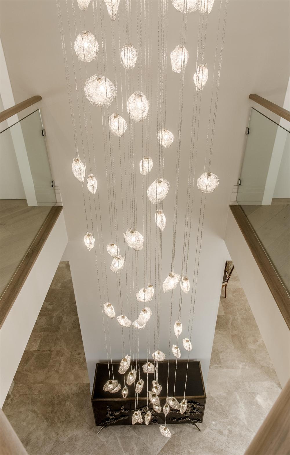 Camilamp Hot Sale Simple Nordic American Hanging LED Ceiling Lights Bedroom Chandelier Luxury Pendant Light