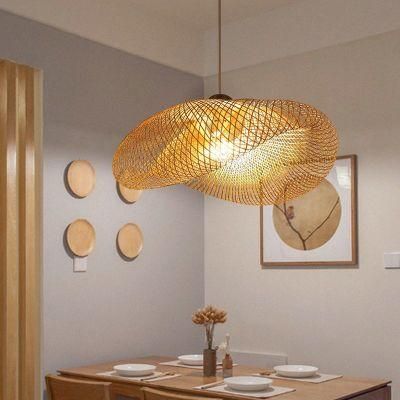 Handmade Bamboo Weaving Art Lamp Bamboo Art Dining Room Bedroom Bamboo Rattan Light (WH-WP-38)