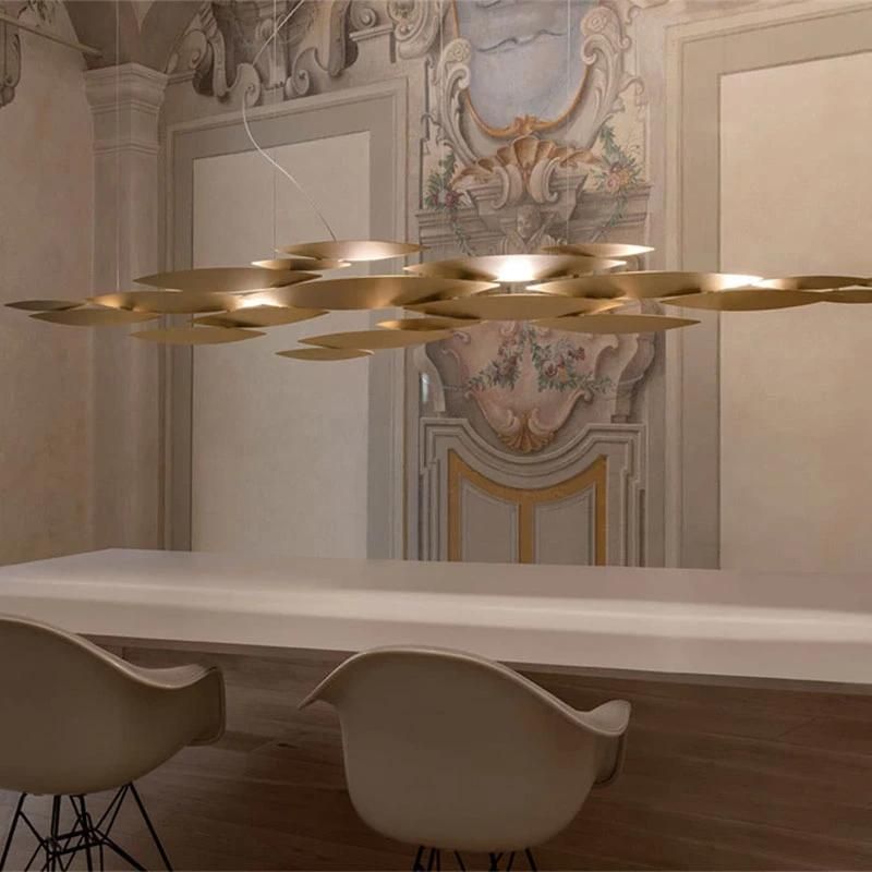 Hot Sale LED Stainless Steel Pan Shape Brass Silever Pendant Light