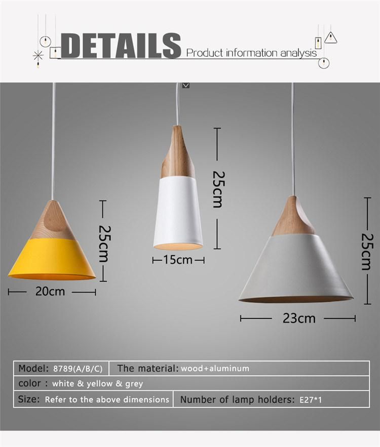 Modern Decorative Hanging Pendant Light Wood Fancy Pendant Lighting