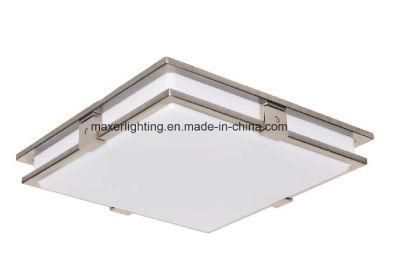 Simple LED Square Acrylic Ceiling Light for Living Room ETL Approval