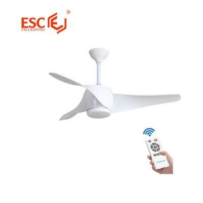 Hot Sale Modern Simple ABS Blade Remote Control Copper Motor Ceiling Fan with LED Light