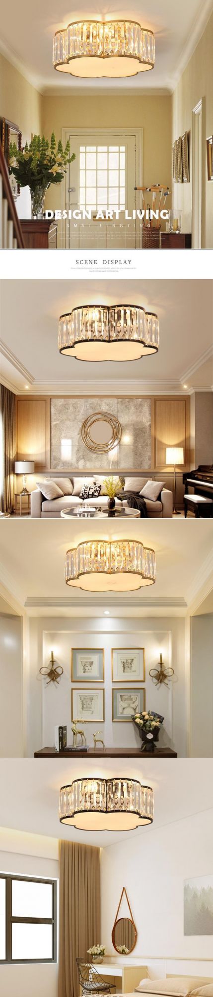 Modern Fashion Designer Black Gold LED Ceiling Art Deco Suspended Chandelier (WH-CA-97)