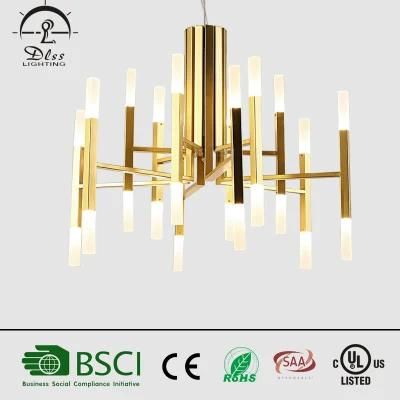 Gold Metal Lamp LED Modern Big Projector Chandelier