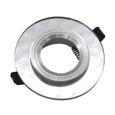 Round Fixed Crystal Downlight Fitting Fixture Ceiling Lamp LED Holder for MR16 GU10 (LT2124)