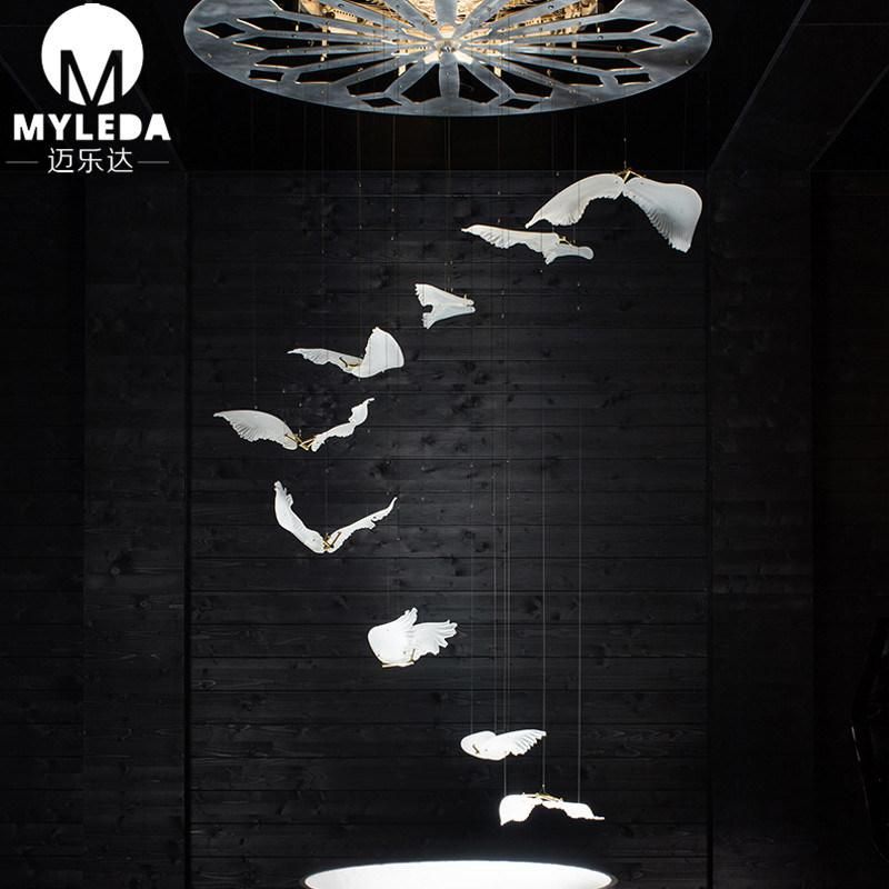 Large Dining Room Little Bird Fly Butterfly LED Chandelier Lighting