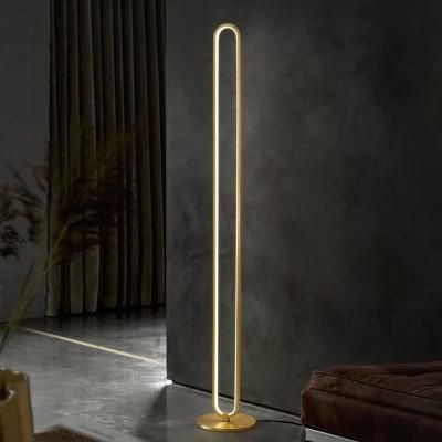 Modern Minimalist Floor Lamp Living Room Bedroom Office Lamp LED Atmosphere Floor Lamp Line Light