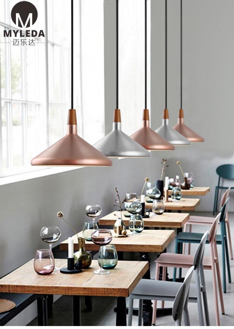 Pendant Lamp with Wood Decorative Head