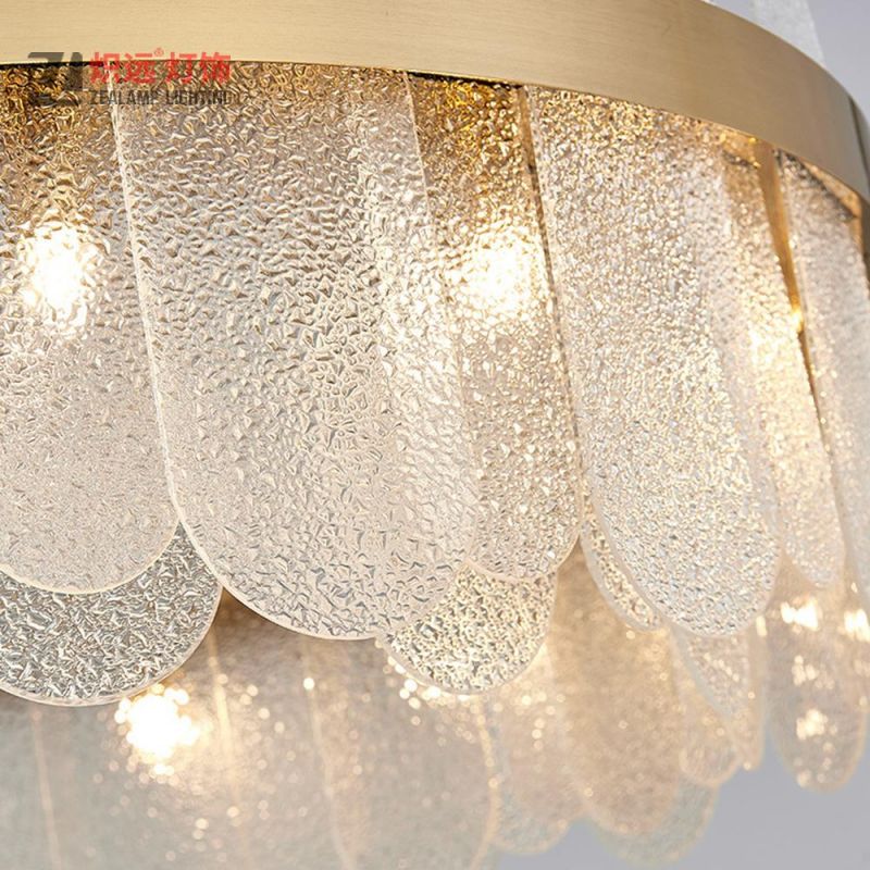 Round Hotel Living Room Modern Acrylic Chandelier Lamp