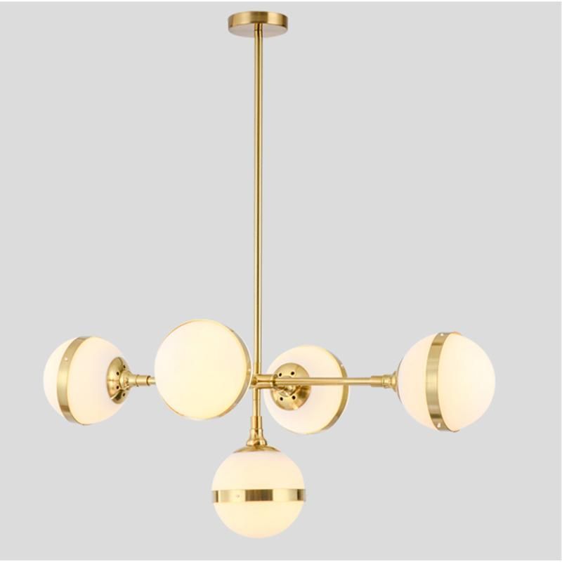 Postmodern Nordic Long Striped Glass Living Room Lamp Dining Room Chandelier