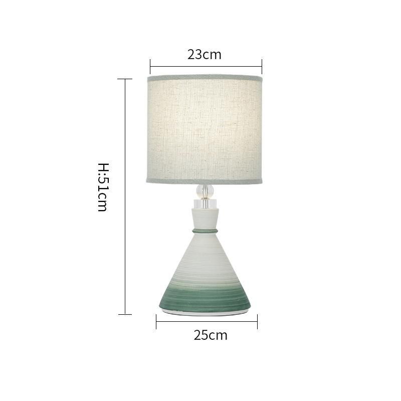 Fabric Lampshade Cone Lampshades in High Quality Ceramic Table Lamp