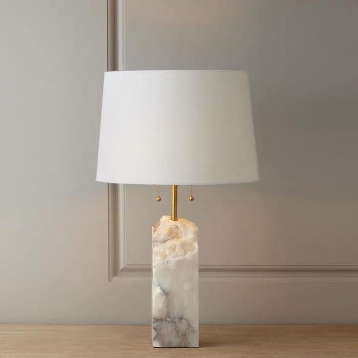 American Creative Luxury Marble Table Lamp Post Modern Engineering Hotel Club Simple Design Soft Bedroom Living Room