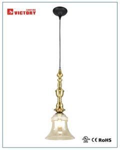 Simple Glass Lighting Gold Decorative Single Pendant Lighting