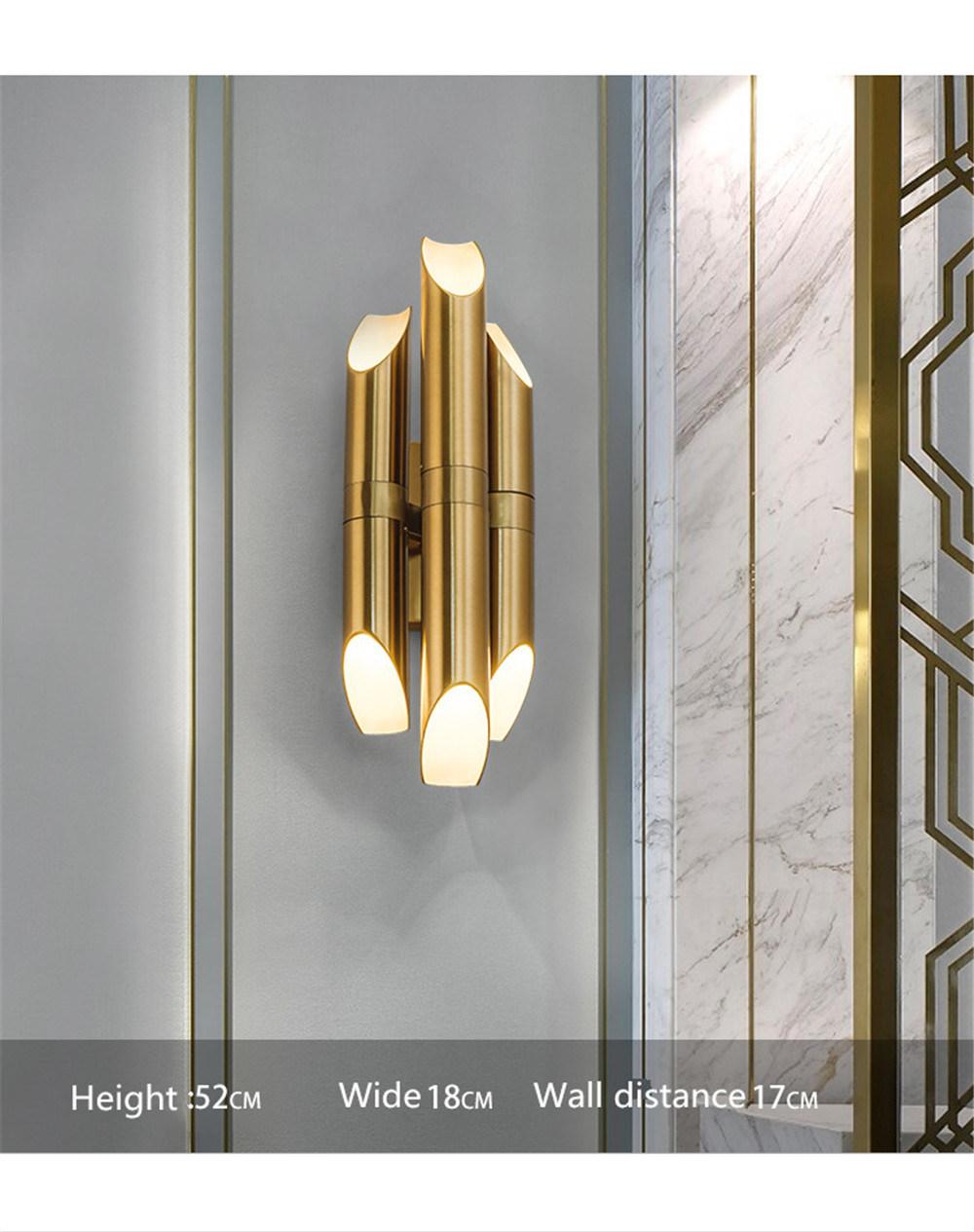 Wall Lamp Post-Modern Minimalist Golden Wall Lamp Hotel Living Room Creative Light