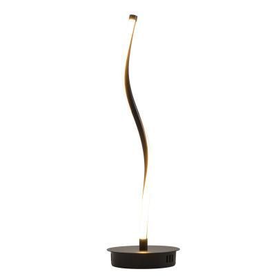 Nordic Post-Modern Scandinavian Minimalist Decorative Bending Line Table Lamp for Bedside Bedroom or Office or Living Room