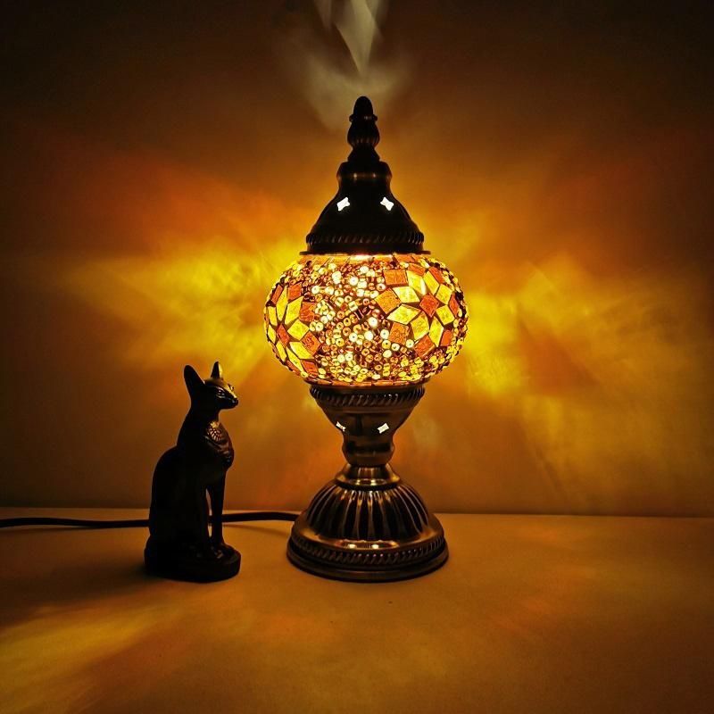 Turkish Mosaic Table Lamp Vintage Art Deco Handcrafted Retro Table Lamp (WH-VTB-06)