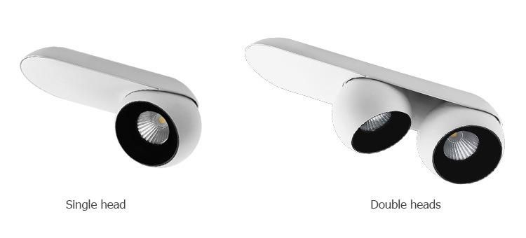 Double Head 2X13.9W 2X20.4W 3000K Adjustable LED Surface Mounted Ceilinglight
