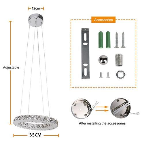 Modern Crystal Hanging Light Chandelier for Indoor Decoration Lighting