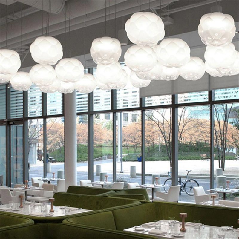 Postmodern Design Glass Cloud Flower LED Pendant Lights for Kitchen Dining Room Bedside Suspension Lamp (WH-GP-100)