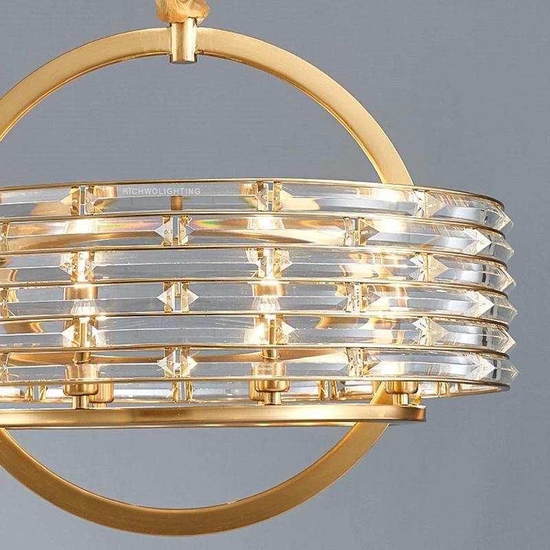 2021 Modern Round Home Decorated Pendant Light, Round Pendant Light, Glass Crystal Pendant Lamp