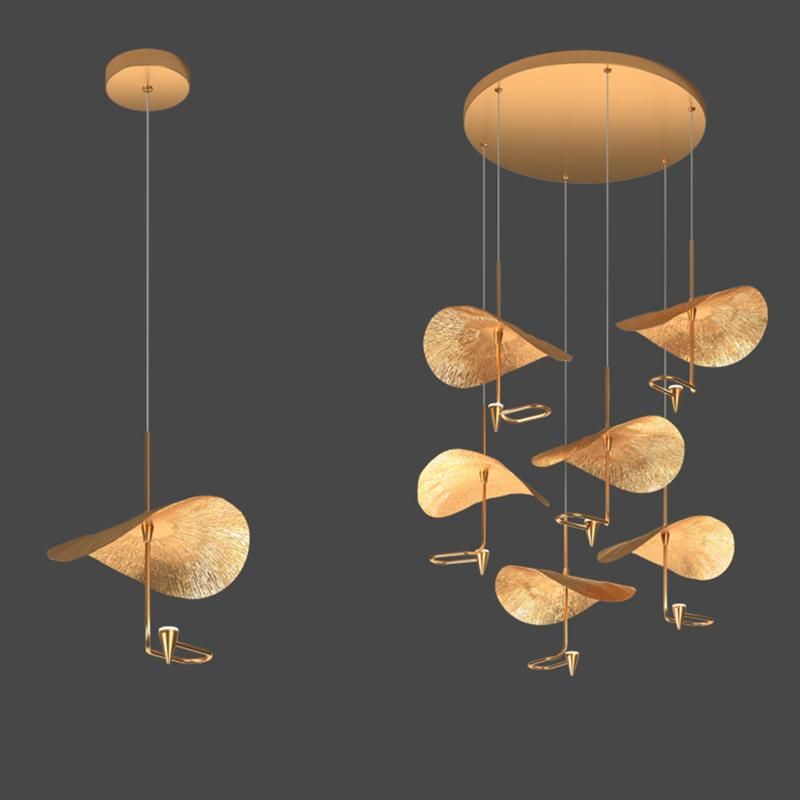 Restaurant Creative Chandelier All Copper Crystal Chandelier Pendant Light Lamp