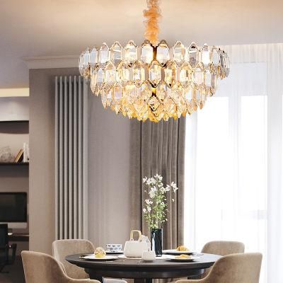 Wholesale Contemporary Big Large Modern Wedding Living Room Decorative LED K9 Gold Crystal Chandelier Lighting Luxury